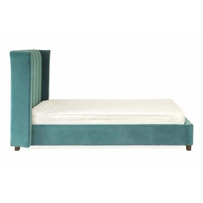 Morris Velvet Super King Bed Frame 200x200cm-Green -Elegant Upholstered Bed with Channel Tufted-Modern Design with Padded Headboard-Sturdy Base-Soft Fabric Finish-Ideal for Bedrooms & Villas - Image 3