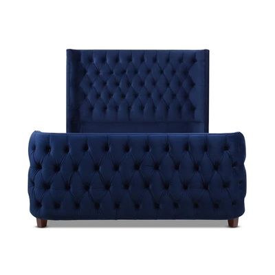 Jennifer Brooklyn Tufted Headboard 160X200 Queen Bed/Navy Blue