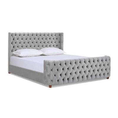 Jennifer Brooklyn Tufted Headboard 200X200 Super King Bed /Grey - Image 5