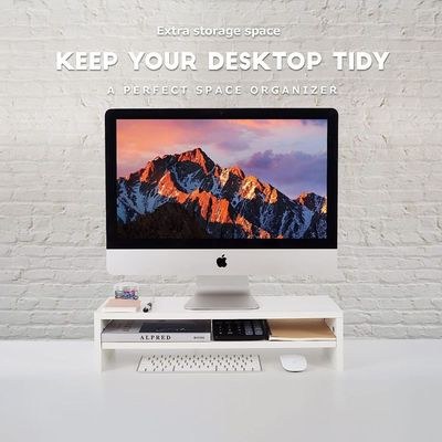Mahmayi White MSR-WHT Monitor Stand Riser for Laptop Computer/TV/PC/Printer, Multifunctional Systems - Image 3