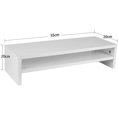 Mahmayi White MSR-WHT Monitor Stand Riser for Laptop Computer/TV/PC/Printer, Multifunctional Systems - Image 5