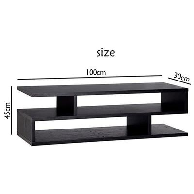 Mahmayi Black MSR-CT Modern TV Stand with Coffee Table for Laptop Computer/TV/PC/Printer, Multifunctional Systems - Image 4