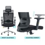 SleekLine T01B High Back Ergonomic Office Mesh Chair - Black