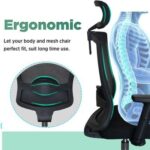 SleekLine T01B High Back Ergonomic Office Mesh Chair - Black