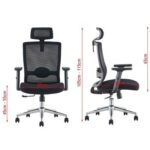 SleekLine T01B High Back Ergonomic Office Mesh Chair - Black