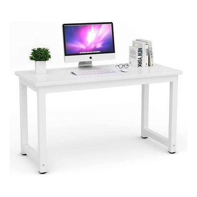 Mahmayi Crafted ZCD-24W White Computer Desk with Adjustable Leg Pads, Sturdy Anti-Rust Steel Frames for Home, Office, Living Room, Workstation 100x60cm - Image 3