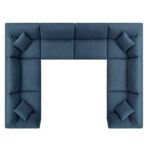Novara 8 Seater Fabric Sofa -Navy Blue - L400cm x W292cm x H88cm