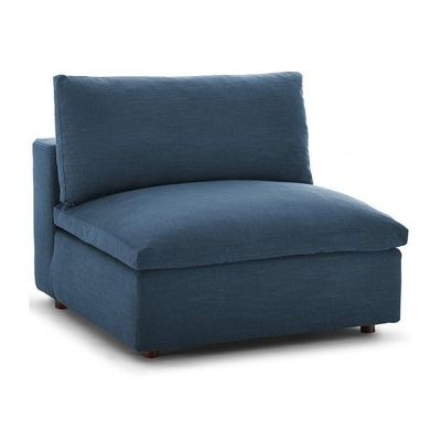 Novara 8 Seater Fabric Sofa -Navy Blue - L400cm x W292cm x H88cm - Image 3