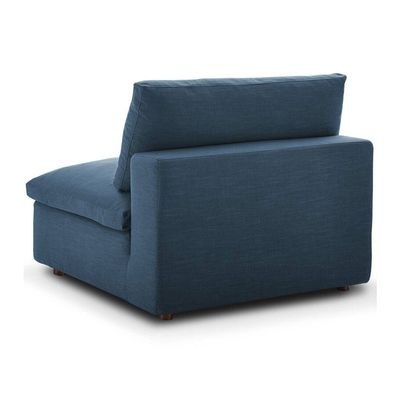 Novara 8 Seater Fabric Sofa -Navy Blue - L400cm x W292cm x H88cm - Image 4