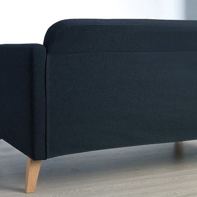 Amara 3 Seater Fabric Corner Sofa - Dark Grey - L145cm x W197cm X 76cm - Image 3