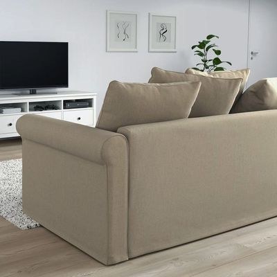 Urbanite 5 Seater Fabric Corner Sofa -Beige - L164cm x W328cm x H104cm - Image 2