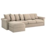 Urbanite 5 Seater Fabric Corner Sofa -Beige - L164cm x W328cm x H104cm