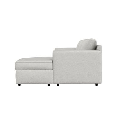 Barret 3 seater Corner sofa sectional fabric with storage - Light Gray - L 228cm x W 160cm x H 91cm - Image 5