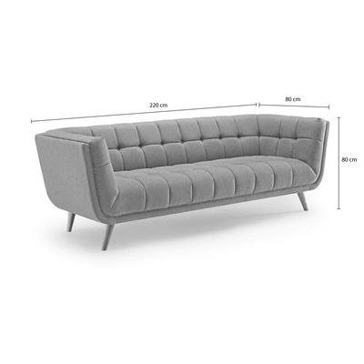Ardith Wide 3 Seater Sofa Fabric - Mint Green - L 220cm x W 80cm x H 80cm - Image 5