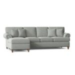 Harlem 4 Seater Corner Sofa & Chaise Fabric - Gray - L 292cm x W 162cm x H 99cm