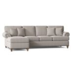 Harlem 4 Seater Corner Sofa & Chaise Fabric - Gray - L 292cm x W 162cm x H 99cm