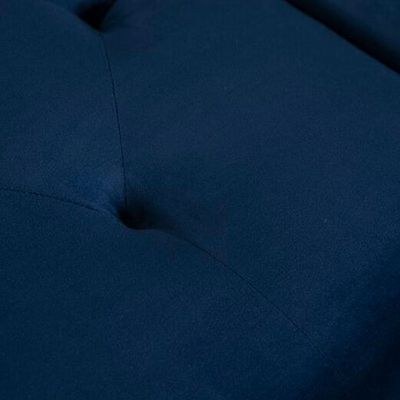 Kerry Corner 5 Seater Sofa Wide Sofa & Chaise Velvet Fabric - Navy Blue - L 292cm x W 84cm x H 82cm - Image 5