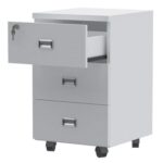 Stazion 3 Drawer Mobile Storage Unit White