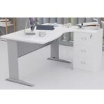 Stazion 1412 Modern Office Workstation White