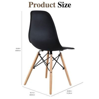 Cenare Dining Set (Dining Table With 2 X Plastic Chair) Black - Image 5