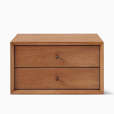 Quinn Mid-Century Wall Mounted Nightstand-oak -Floating Bedside Table with Drawer-Space-Saving Wooden Nightstand for Modern Bedrooms - Image 4