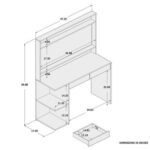 Adler Vanity Dresser With Mirror-White