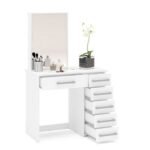 Jocelyne Dressing Vanity with Mirror-White