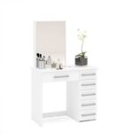 Jocelyne Dressing Vanity with Mirror-White