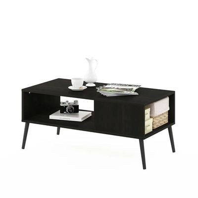 Davian 4 Legs Coffee Table with Storage-Black - Image 2