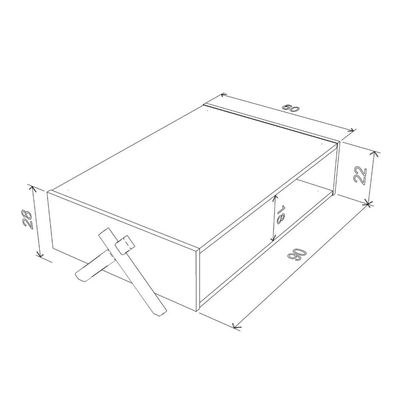 Jaeleah Cross Legs Coffee Table with Storage-Yellow - Image 4