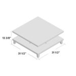 Cuffie Coffee Table with Storage-White