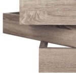 Geometric Wood Coffee Table-Modern Wooden Center Table with Unique Base Design-Contemporary Living Room Accent Table