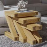 Z Solid Oak Nest of Tables-Oak