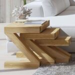 Z Solid Oak Nest of Tables-Oak