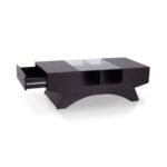 2-drawer Contemporary Coffee Table in Espresso Color