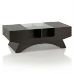 2-drawer Contemporary Coffee Table in Espresso Color