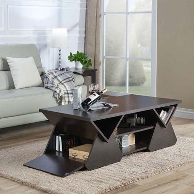 Havyn Espresso Modern Coffee Table-Brown - Image 2