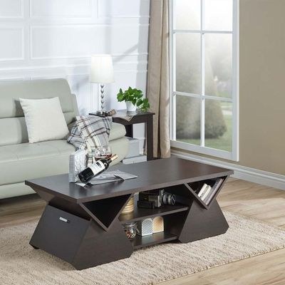 Havyn Espresso Modern Coffee Table-Brown - Image 3
