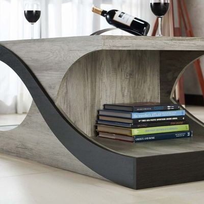 Clats Modern Coffee Table-Sleek Contemporary Center Table for Living Room-Minimalist Coffee Table with Open Storage Shelf - Image 3