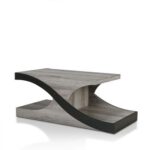 Clats Modern Coffee Table-Sleek Contemporary Center Table for Living Room-Minimalist Coffee Table with Open Storage Shelf