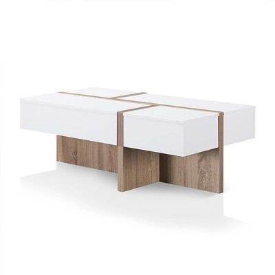 Needham Modern White Coffee Table - Image 3