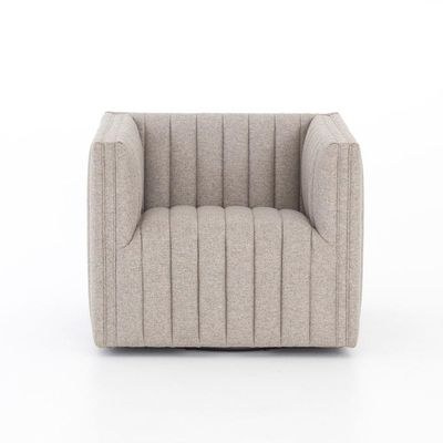 Augustine Channel Tufted Chair-Grey Fabric