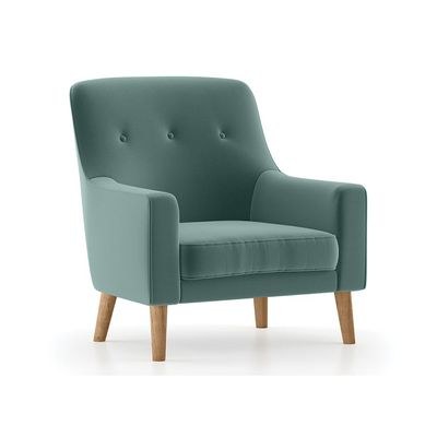 Hagen Velvet Lounge Chair-Linen Green-Elegant Upholstered Accent Chair-Soft Velvet Fabric-Comfortable Seating for Living Room & Lounge-Stylish Modern Design - Image 3
