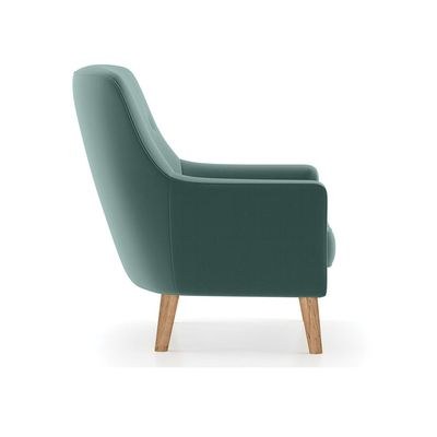 Hagen Velvet Lounge Chair-Linen Green-Elegant Upholstered Accent Chair-Soft Velvet Fabric-Comfortable Seating for Living Room & Lounge-Stylish Modern Design - Image 4