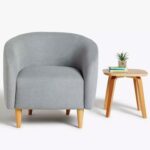 Scoop Round Armchair-Polyester-Grey