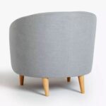 Scoop Round Armchair-Polyester-Grey
