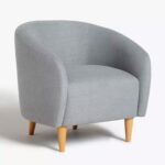 Scoop Round Armchair-Polyester-Grey