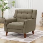 Greenmont Wide Tufted Armchair-Brown