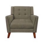 Greenmont Wide Tufted Armchair-Brown