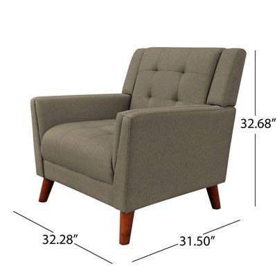Greenmont Wide Tufted Armchair-Brown - Image 3